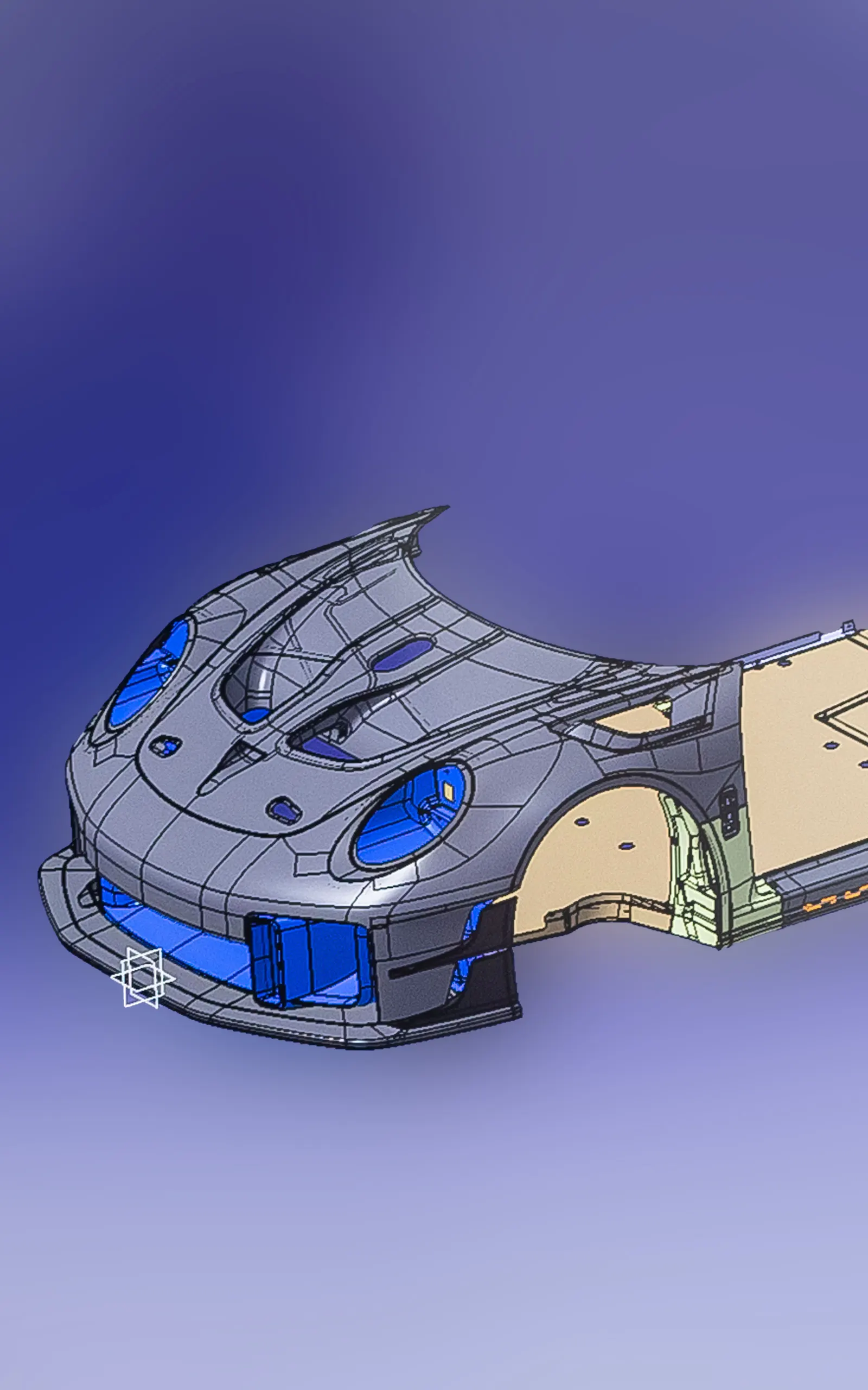 Eine CAD Zeichnung eines Bauteils
